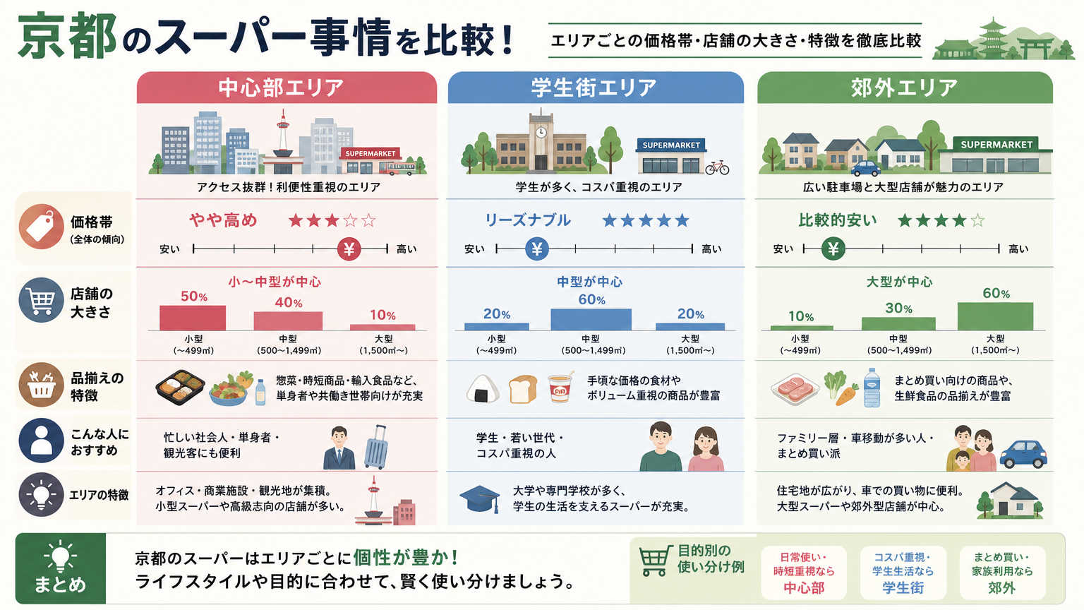 京都エリア別・地元スーパー比較
